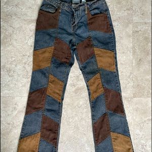 Vintage patched jeans, only selling because they’re too short for me